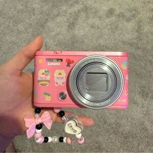 Casio Fun Pink Digital Camera with Decorative Design